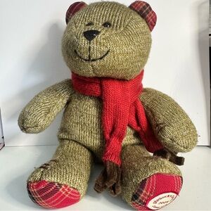 Starbucks Green and Red Plaid Teddy Bear